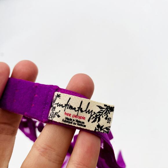 Free people purple pink mesh triangle unlined bra - Picture 4 of 5